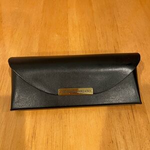 Christian Siriano Black and Gold hard glasses Case